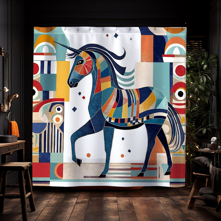 ULLI HOME Bucol Unicorn Shower Curtain Wayfair Canada